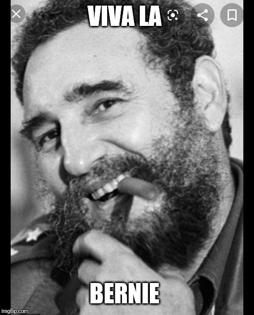 Castro | VIVA LA; BERNIE | image tagged in politics | made w/ Imgflip meme maker