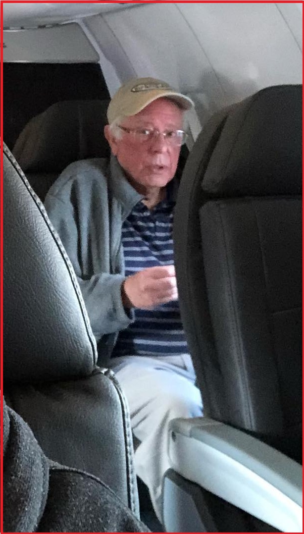 Nervous Bernie In 1st-Class Blank Meme Template