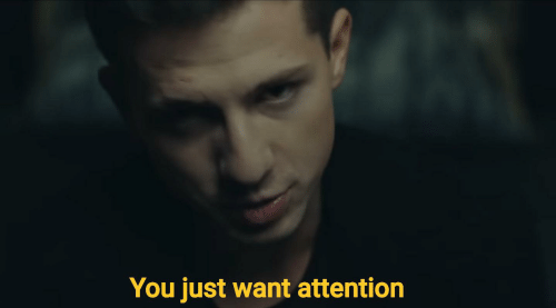 High Quality Charlie Puth Attention Blank Meme Template