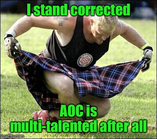 Bow | I stand corrected AOC is multi-talented after all | image tagged in bow | made w/ Imgflip meme maker