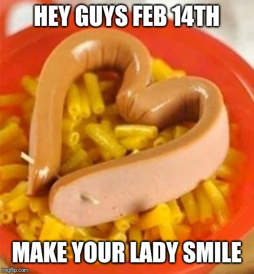 Happy Valentine's day | HEY GUYS FEB 14TH; MAKE YOUR LADY SMILE | image tagged in memes | made w/ Imgflip meme maker