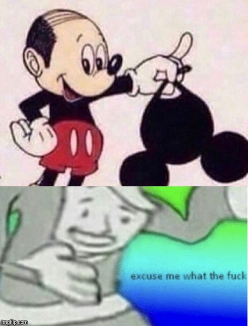 Ear reveal of Mickey mouce | image tagged in excuse me what the fck,mickey mouse,face reveal,reveal,memes | made w/ Imgflip meme maker