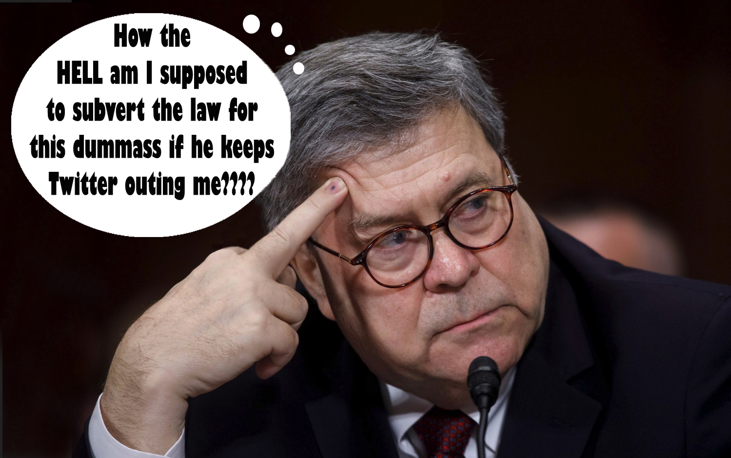 Barr breakin da law Blank Meme Template