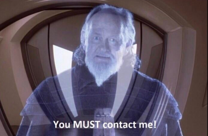 You MUST contact me! Blank Meme Template