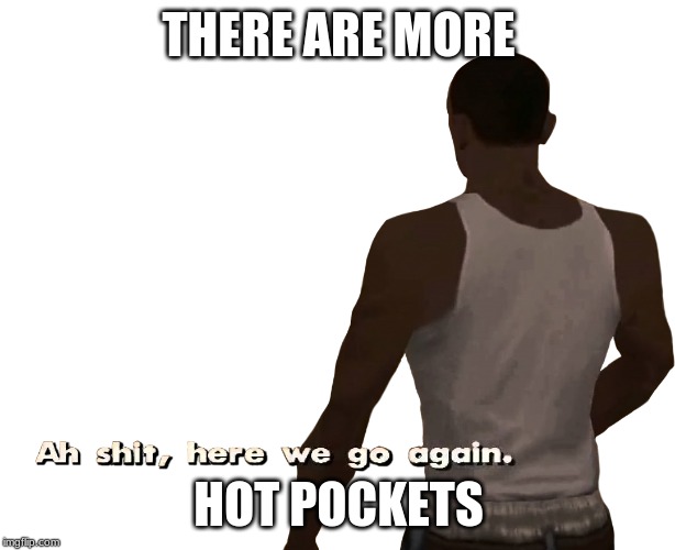 THERE ARE MORE HOT POCKETS | image tagged in oh shit here we go again | made w/ Imgflip meme maker