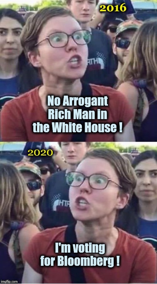 Hypocrisy so thick you can cut it with a knife | image tagged in hypocrites,arrogant rich man,if you look at it like this,mini ladd,trump derangement syndrome,funny because it's true | made w/ Imgflip meme maker