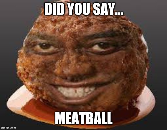Yeet | DID YOU SAY... MEATBALL | image tagged in meat | made w/ Imgflip meme maker