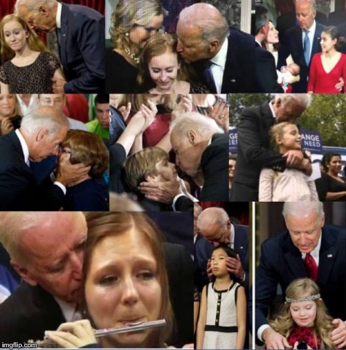 Happy Valentine’s Day - From Pervy Joe Biden | image tagged in joe biden,touching,sniffing,inappropriate,valentine's day,pervy joe | made w/ Imgflip meme maker