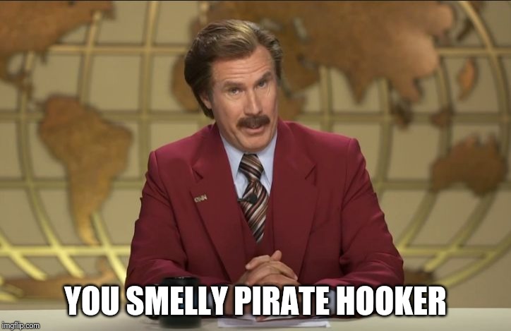 Happy Birthday smelly pirate hooker | YOU SMELLY PIRATE HOOKER | image tagged in happy birthday smelly pirate hooker | made w/ Imgflip meme maker