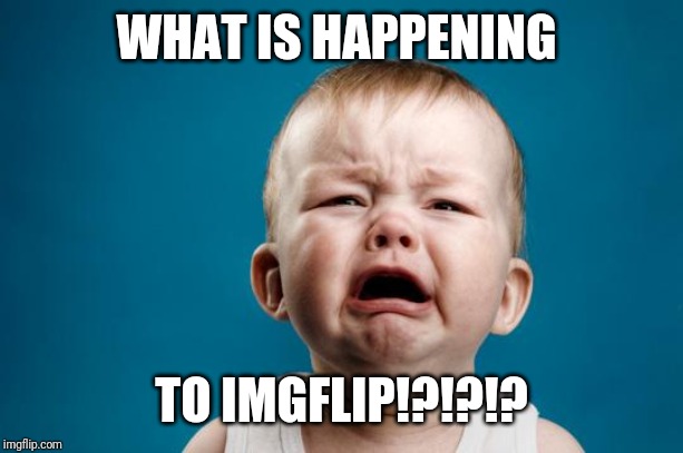 ProductiveDuck is gone!
https://imgflip.com/i/3p8avk | WHAT IS HAPPENING; TO IMGFLIP!?!?!? | image tagged in baby crying,productiveduck,leaving,bullying,sad,depressed | made w/ Imgflip meme maker