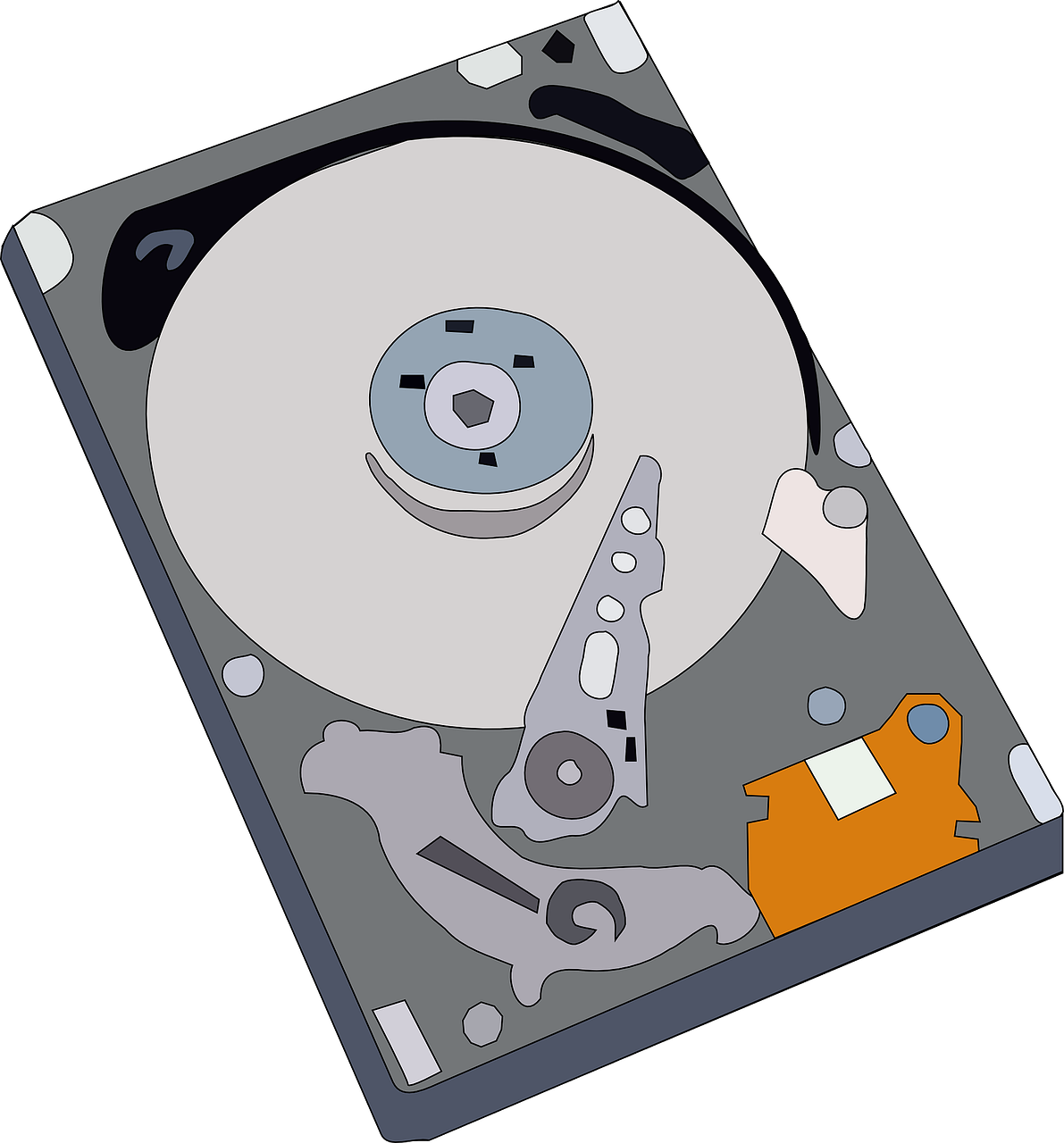 High Quality Hard disk drive illustration Blank Meme Template