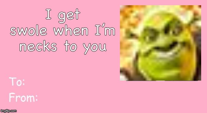 Happy Valentines day from shreck! | image tagged in shrek,valentine's day | made w/ Imgflip meme maker