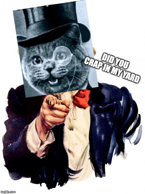 Uncle Sam Meme | DID YOU CRAP IN MY YARD | image tagged in memes,uncle sam | made w/ Imgflip meme maker