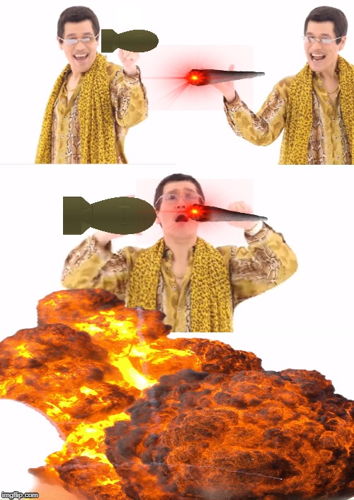 Bomb Pen | image tagged in ppap,nuke,nuclear explosion,lightning,blow up,bruhh | made w/ Imgflip meme maker