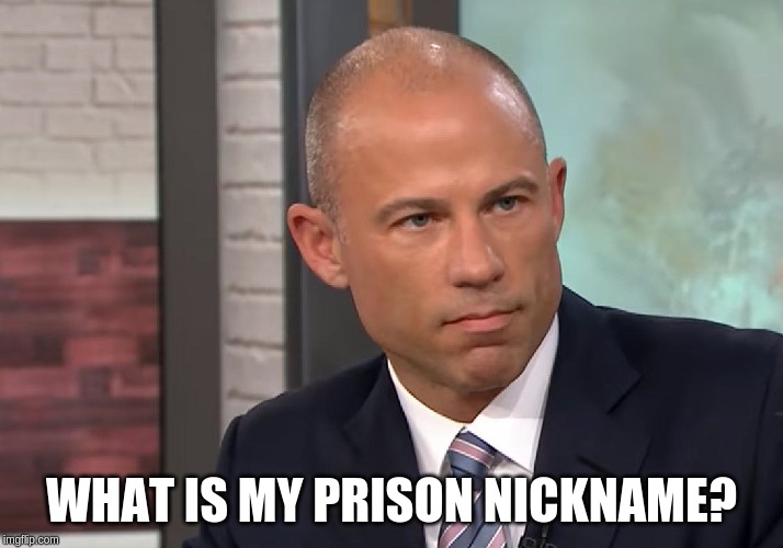 Michael Avenatti Stormy Daniels | WHAT IS MY PRISON NICKNAME? | image tagged in michael avenatti stormy daniels | made w/ Imgflip meme maker