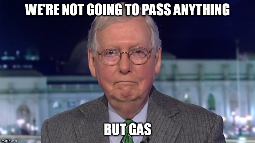 CONSTIPATED | WE'RE NOT GOING TO PASS ANYTHING; BUT GAS | image tagged in newsweek,fox news,msnbc,trump,republicans,democrats | made w/ Imgflip meme maker