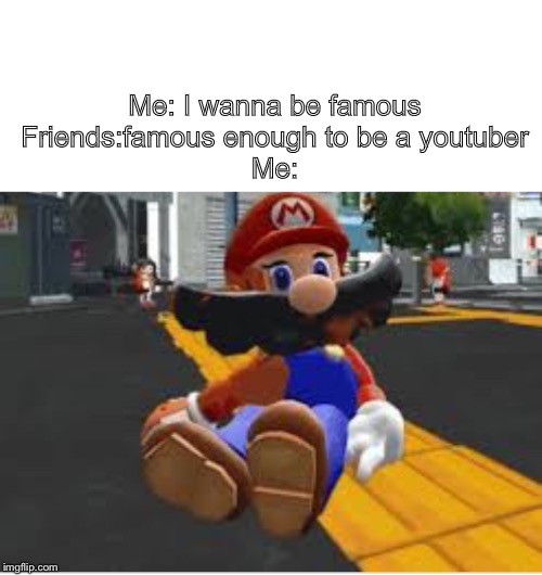 Why? | Me: I wanna be famous

Friends:famous enough to be a youtuber 

Me: | image tagged in why | made w/ Imgflip meme maker