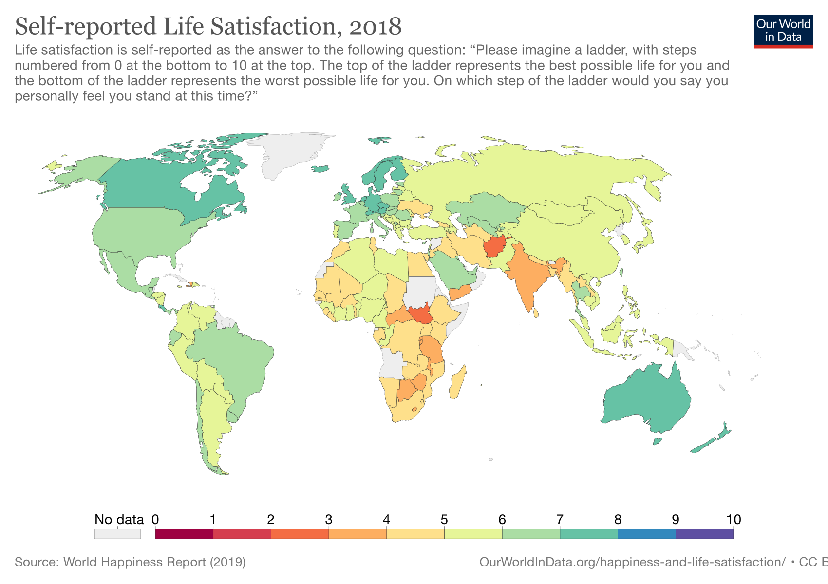 Happiness map 2018 Blank Meme Template