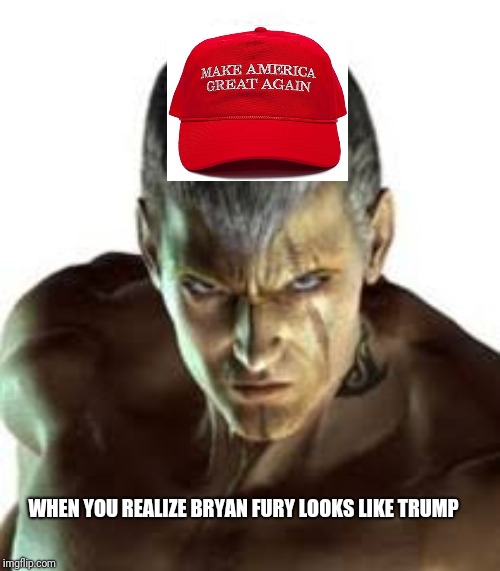 Donald Trump | WHEN YOU REALIZE BRYAN FURY LOOKS LIKE TRUMP | image tagged in donald trump | made w/ Imgflip meme maker