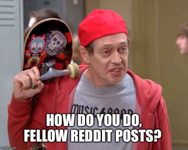 Steve Buscemi Fellow Kids | HOW DO YOU DO, FELLOW REDDIT POSTS? | image tagged in steve buscemi fellow kids | made w/ Imgflip meme maker