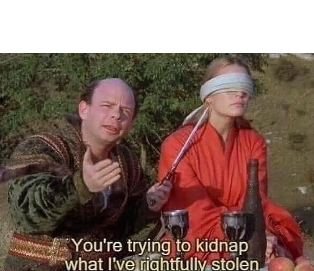You're trying to kidnap what I've rightfully stolen Blank Meme Template