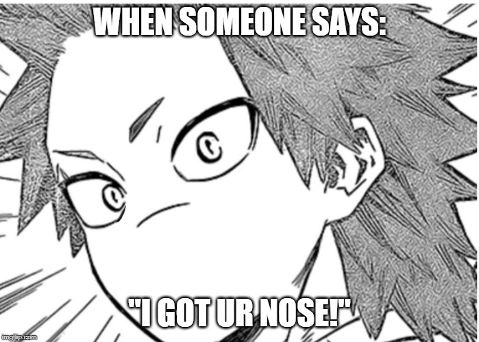 WHEN SOMEONE SAYS:; "I GOT UR NOSE!" | image tagged in yuri on ice | made w/ Imgflip meme maker