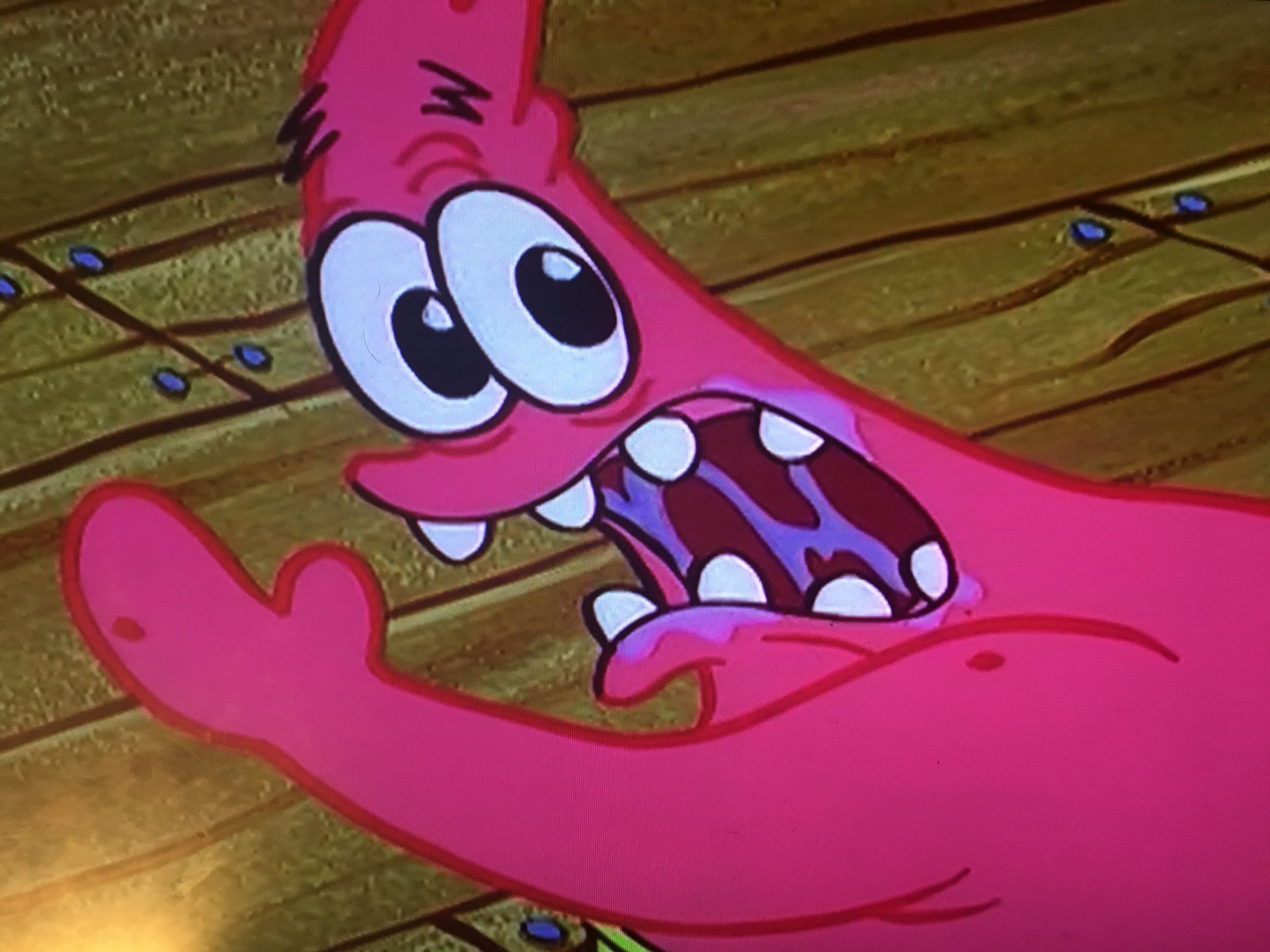 Caught red-handed Patrick Blank Meme Template