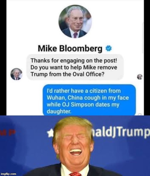 Mike Will You Help Me  Remove Trump? I  would rather have a citizen from Wuhan China cough in my Face while my Daughter dates OJ | image tagged in democrats,trump | made w/ Imgflip meme maker