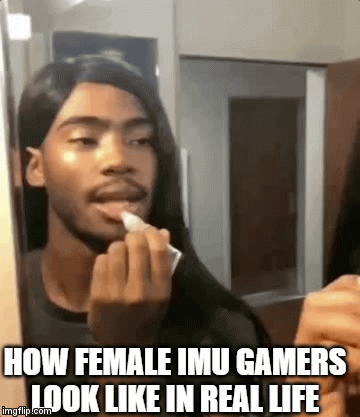 HOW FEMALE IMU GAMERS LOOK LIKE IN REAL LIFE | image tagged in gifs | made w/ Imgflip video-to-gif maker
