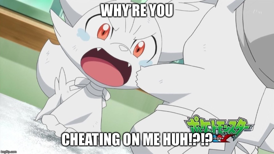 Fennekin mad at Pikachu | WHY’RE YOU; CHEATING ON ME HUH!?!? | image tagged in angry fennekin | made w/ Imgflip meme maker