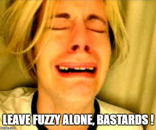 leave alone | LEAVE FUZZY ALONE, BASTARDS ! | image tagged in leave alone | made w/ Imgflip meme maker