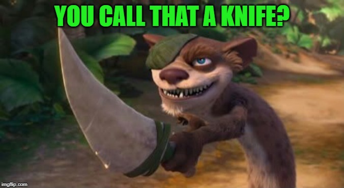 buck by kewlew | YOU CALL THAT A KNIFE? | image tagged in buck by kewlew | made w/ Imgflip meme maker