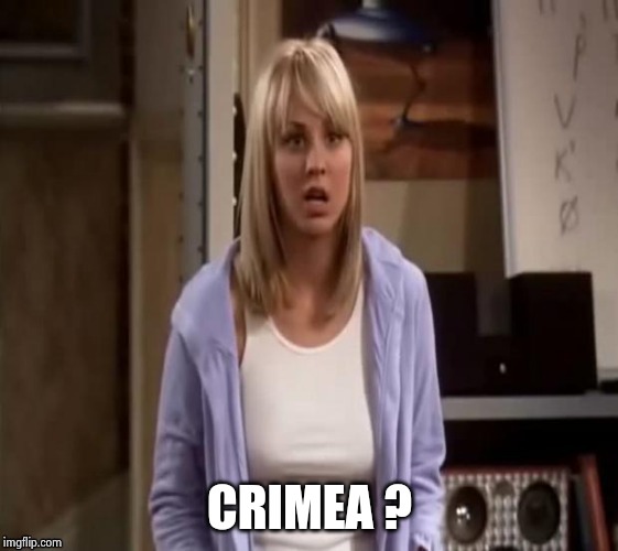 Confused Penny | CRIMEA ? | image tagged in confused penny | made w/ Imgflip meme maker