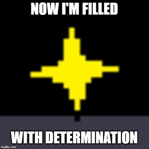 X Fills You With Determination | NOW I'M FILLED WITH DETERMINATION | image tagged in x fills you with determination | made w/ Imgflip meme maker