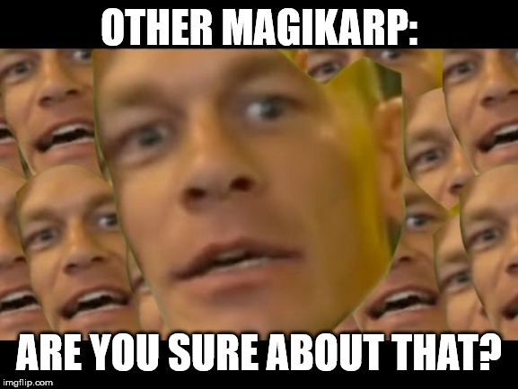 Are you sure about that | OTHER MAGIKARP: ARE YOU SURE ABOUT THAT? | image tagged in are you sure about that | made w/ Imgflip meme maker