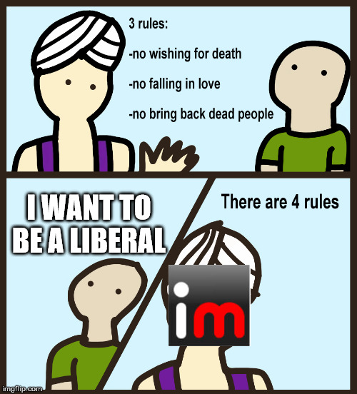 Yeah, that's not allowed.. | I WANT TO BE A LIBERAL | image tagged in liberals,imgflip | made w/ Imgflip meme maker