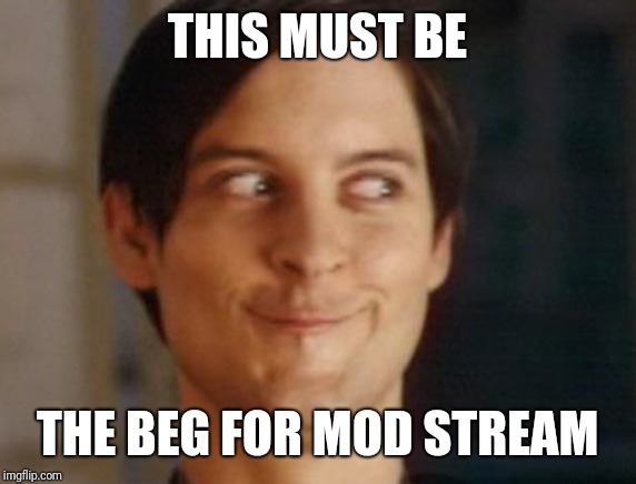 Note to all MODS you have to follow the stream that you mod to post there. Go figure. | THIS MUST BE; THE BEG FOR MOD STREAM | image tagged in memes,spiderman peter parker | made w/ Imgflip meme maker