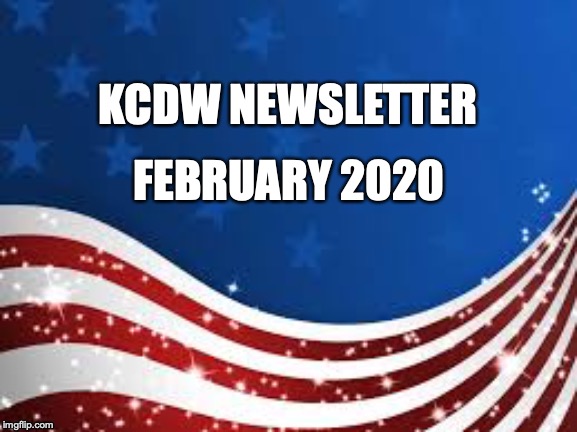 American Flag Template | KCDW NEWSLETTER; FEBRUARY 2020 | image tagged in american flag template | made w/ Imgflip meme maker