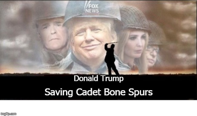 Saving Cadet Bone Spurs | image tagged in saving cadet bone spurs | made w/ Imgflip meme maker
