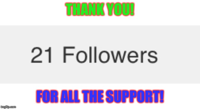  THANK YOU! FOR ALL THE SUPPORT! | made w/ Imgflip meme maker