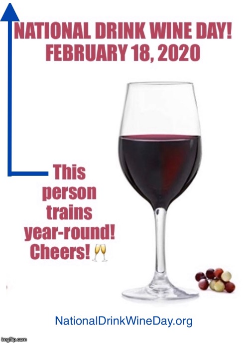 image tagged in national drink wine day,drink wine,wine day,drink wine day,national drink day | made w/ Imgflip meme maker