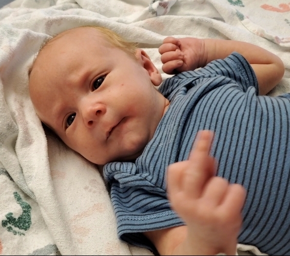 High Quality Baby flipping you off Blank Meme Template