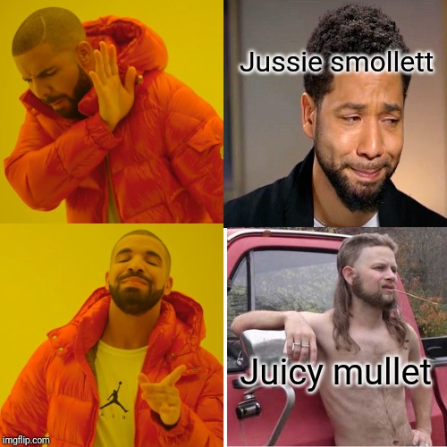 Jussie smollett; Juicy mullet | image tagged in jussie smollett,mullet | made w/ Imgflip meme maker