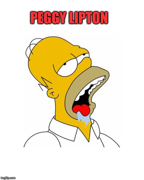 Homer Simpson Drooling | PEGGY LIPTON | image tagged in homer simpson drooling | made w/ Imgflip meme maker