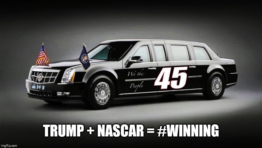 Anyone tired of WINNING? | TRUMP + NASCAR = #WINNING | image tagged in trump nascar winning,nascar,american flag,the great awakening,winning,donald trump approves,ConservativeMemes | made w/ Imgflip meme maker