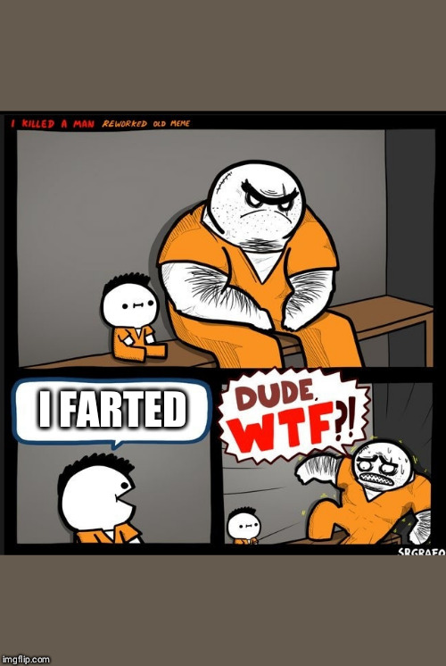 Gut gas? | I FARTED | image tagged in srgrafo dude wtf | made w/ Imgflip meme maker