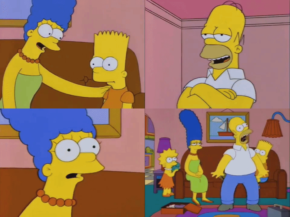 High Quality Marge and Homer Blank Meme Template