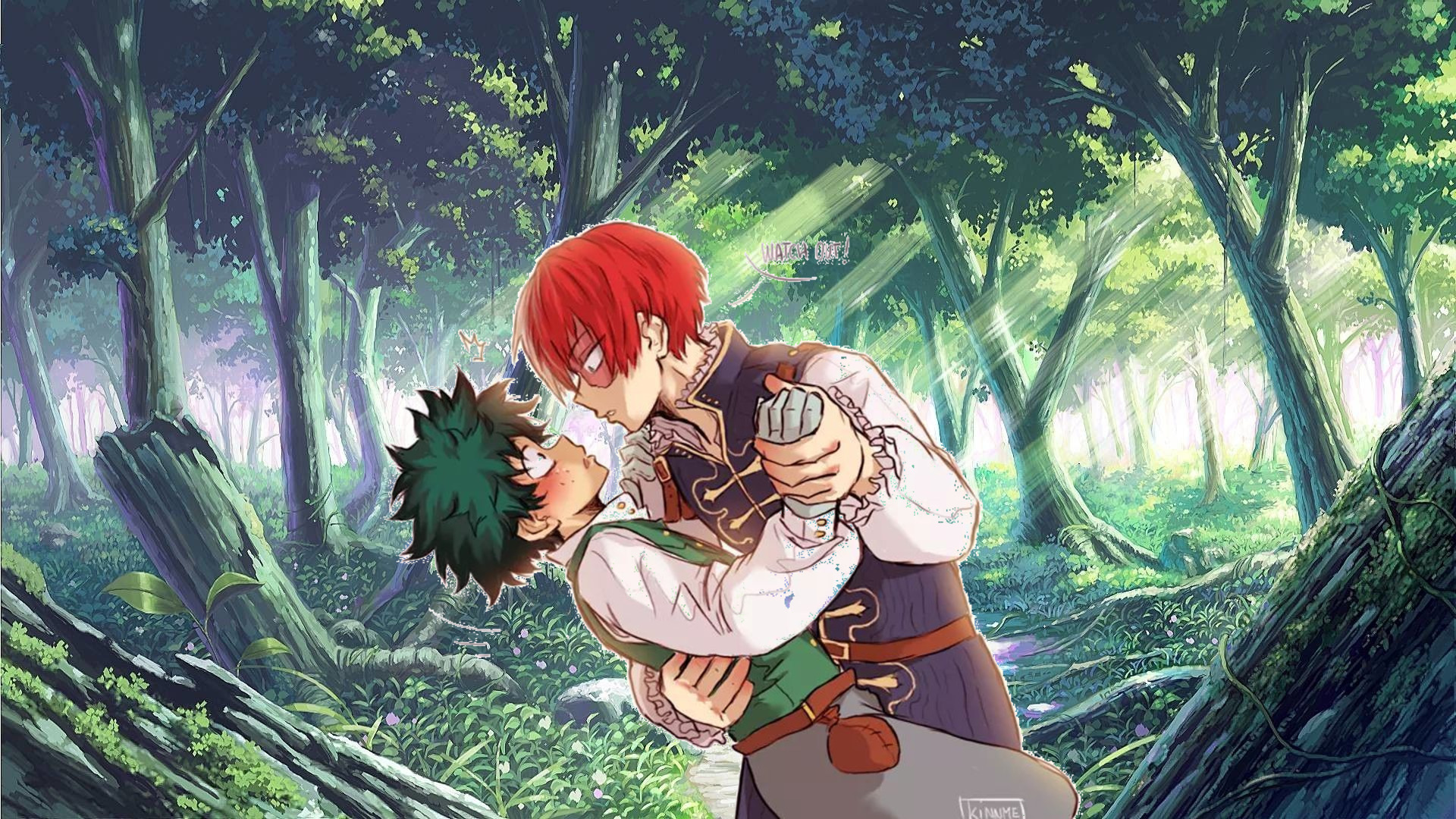 Tododeku in a forest Blank Meme Template