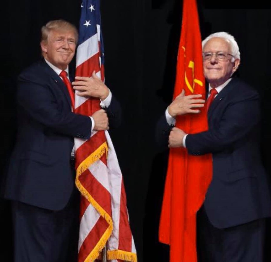 High Quality Trump Loves USA Flag Blank Meme Template