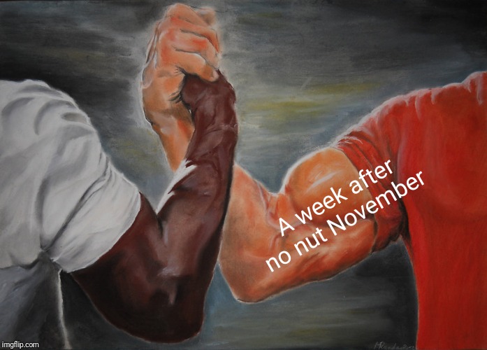 Epic Handshake Meme | A week after no nut November | image tagged in memes,epic handshake | made w/ Imgflip meme maker
